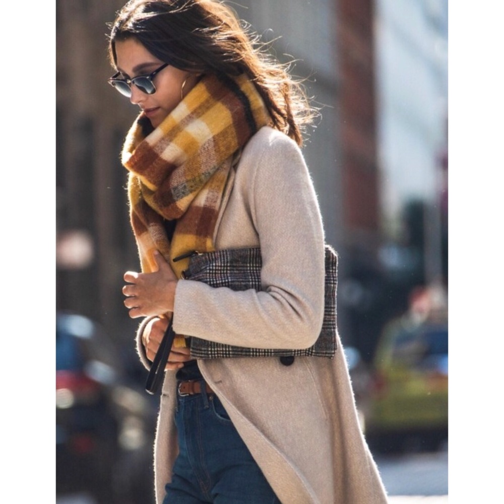 Plaid Brushed Scarf - Picture 2 of 4